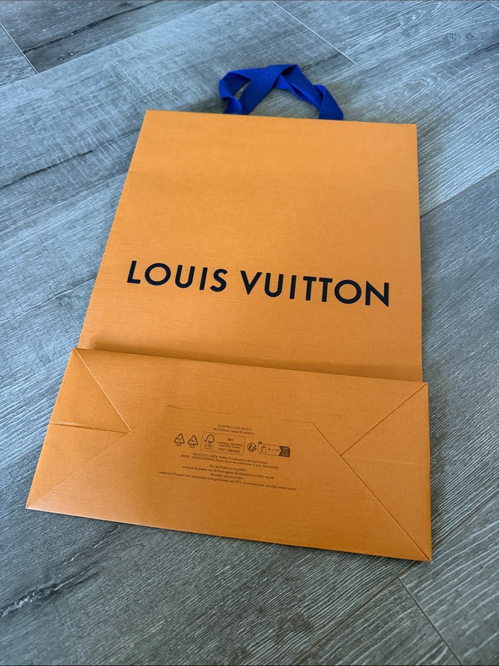 Louis Vuitton Orange Shopping Gift Bag 14.5” x 9.5” x 5.5” - Picture 2 of 4